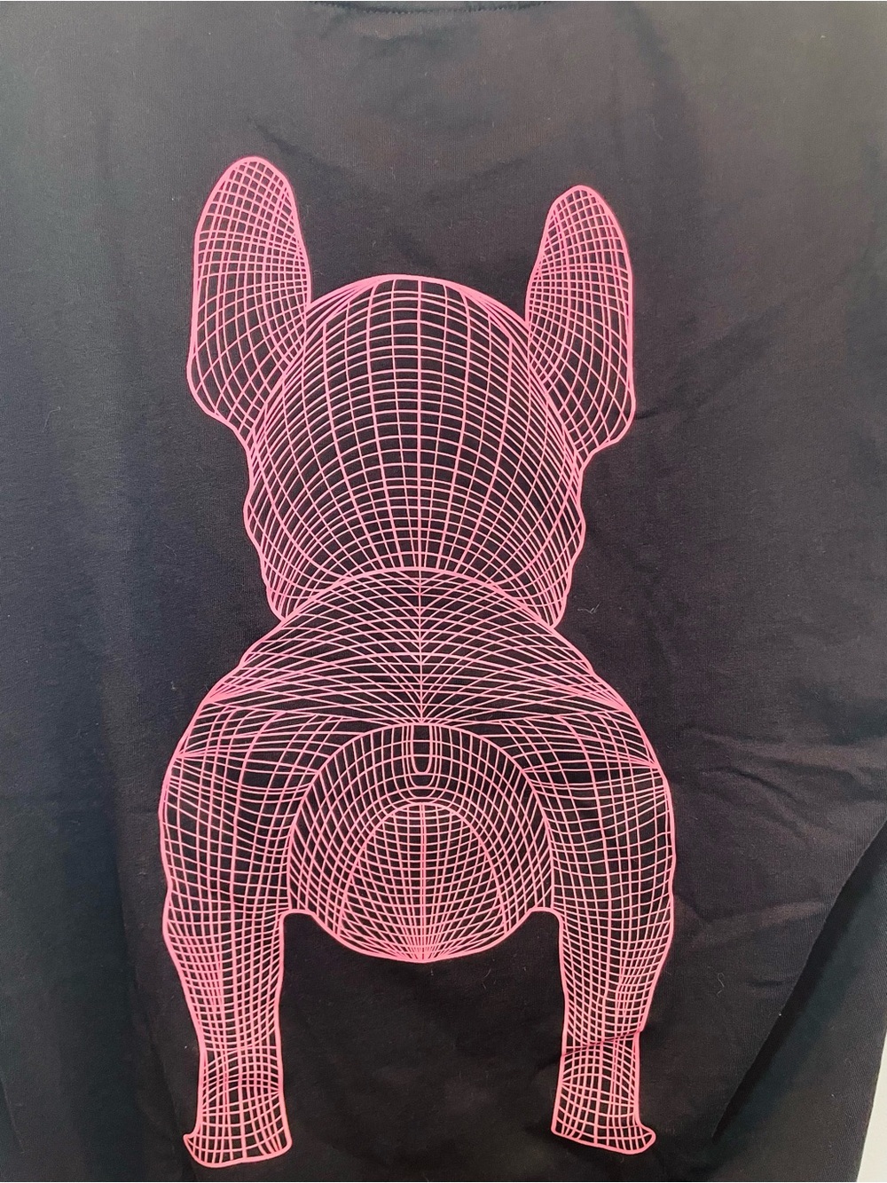 Black Short-Sleeve Tee with Pink French Bulldog Graphic - Picture 4 of 6